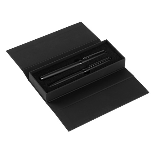 VICTOR BLACK SET REGENT metal ballpoint and roller pen in set