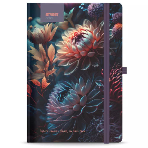 NOTES A5 96 listaFLOWERS  BLOSSOM 14 x 21 cm