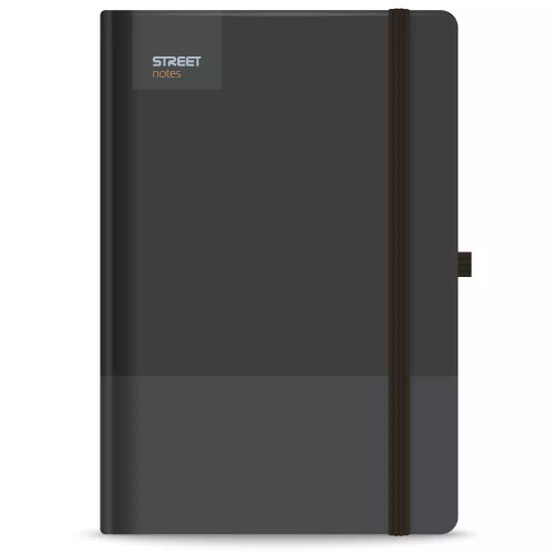 NOTES A5 96 lista CASUAL BLACK 14 x 21 cm