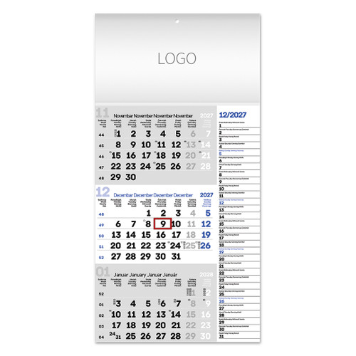 POSLOVNI 85 Zidni kalendar: 12 listova, tromesečni, jednodelni