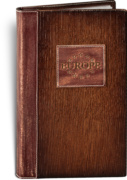 978. Wood-leather menu