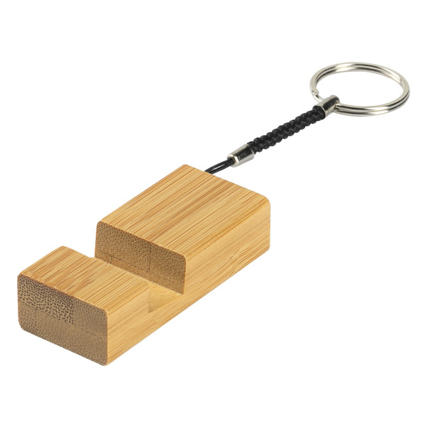 KEEPER Wooden keychain with mobile holder