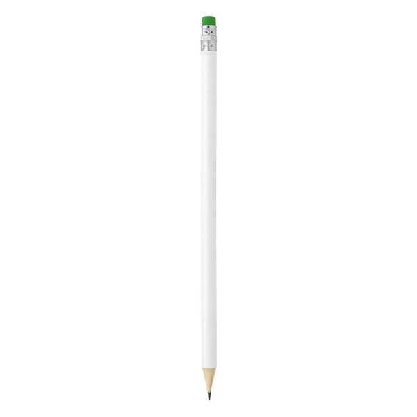 PIGMENT WHITE Wooden pencil HB with eraser
