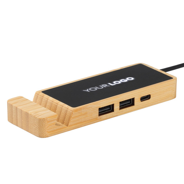 ENNIO USB Splitter with 3 Inputs, Phone Holder