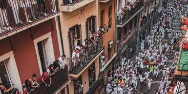 Securing a Bird's Eye View of Pamplona's Running of the Bulls