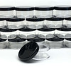 Cosmetic Jars Plastic Beauty Containers - 30 Gram (Black / Clear Lid)