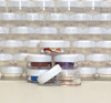 Cosmetic Jars Plastic Lip Balm Beauty Containers with Lids- 3 Gram (Clear / White / Black Lid) Beauty Makeup Supply