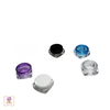 3 ml cosmetic jars small sample beauty containers with purple white black blue and clear lids