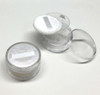 Cosmetic Jars Plastic Beauty Containers - 50 Gram (Clear Cap) • 3057 Beauty Makeup Supply