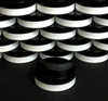 Cosmetic Containers Low Profile Wide Mouth Jars 1 oz. (White / Black Cap w/ Seal) • 9353 / 9354 Beauty-Makeup-Supply.com