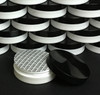 Cosmetic Containers Low Profile Wide Mouth Jars 1 oz. (White / Black Cap w/ Seal) • 9353 / 9354 Beauty-Makeup-Supply.com