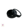 Cosmetic Jars Plastic Black Beauty Containers with Lids - 20 Gram (Black Trim Acrylic Lid) • 3820 Beauty Makeup Supply