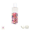 Plastic Bottles PET Square Liquid Bottles White Disc Top Cap - 4 oz. (Clear) • 9784DW Beauty Makeup Supply