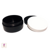 Plastic Jars Low Profile Thick Wall Black Containers - 2 oz.  (White / Black) • 9365 / 9366