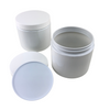 PCR PET Plastic Jars Straight Sided Cosmetic Beauty Containers with Sealing Disc - 16 oz. (White Cap) • 9382 www.beauty-makeup-supply.com