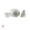 Airless Refillable Pump Bottle w/ Clear Cap - 30 ml / 1 oz. (White) • 4130