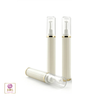 15 mL luxury airless eye cream bottle with acrylic shell, silver trim, and precision pump for premium skincare packaging