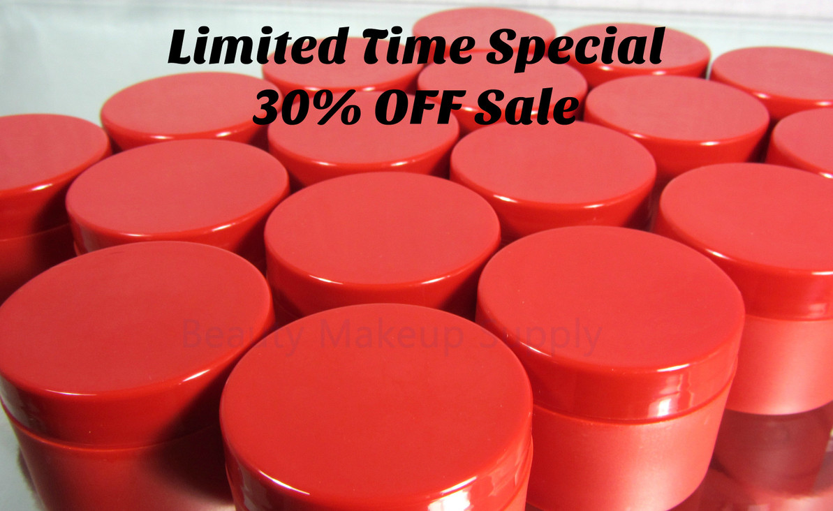 New Years Special 30% Discount Cosmetic Jars at Beauty Makeup Supply