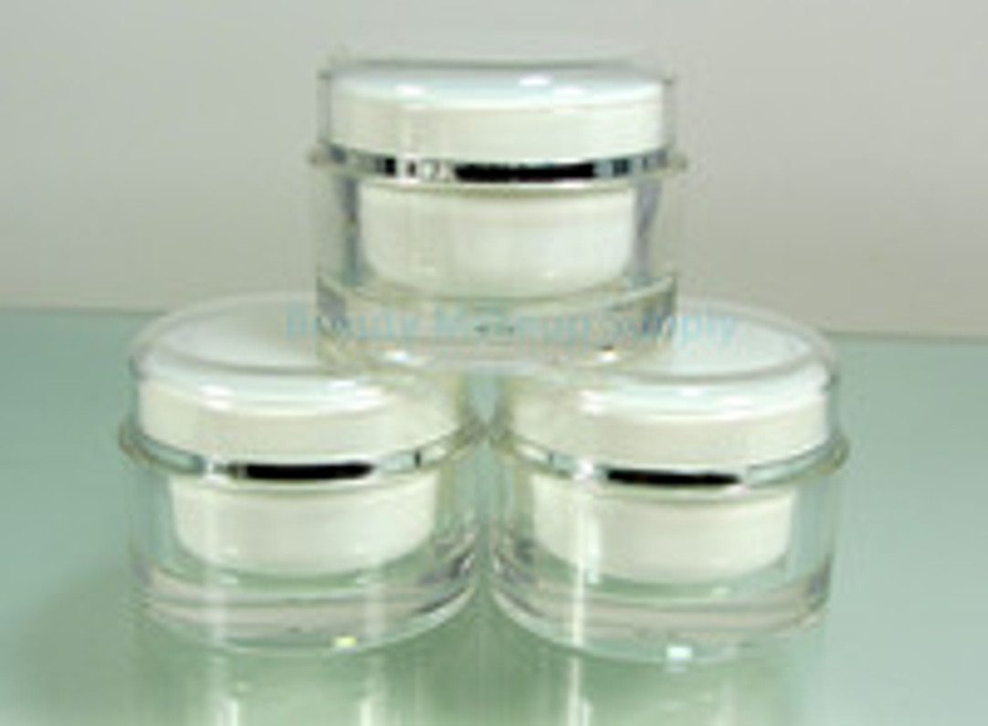 Acrylic Cosmetic Cream Jars Beauty Containers 50 ml - New Product at Beauty Makeup Supply