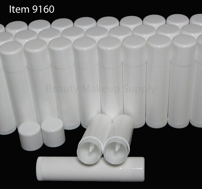 White Rounded Edge Lip Balm Tubes - New Product at Beauty Makeup Supply