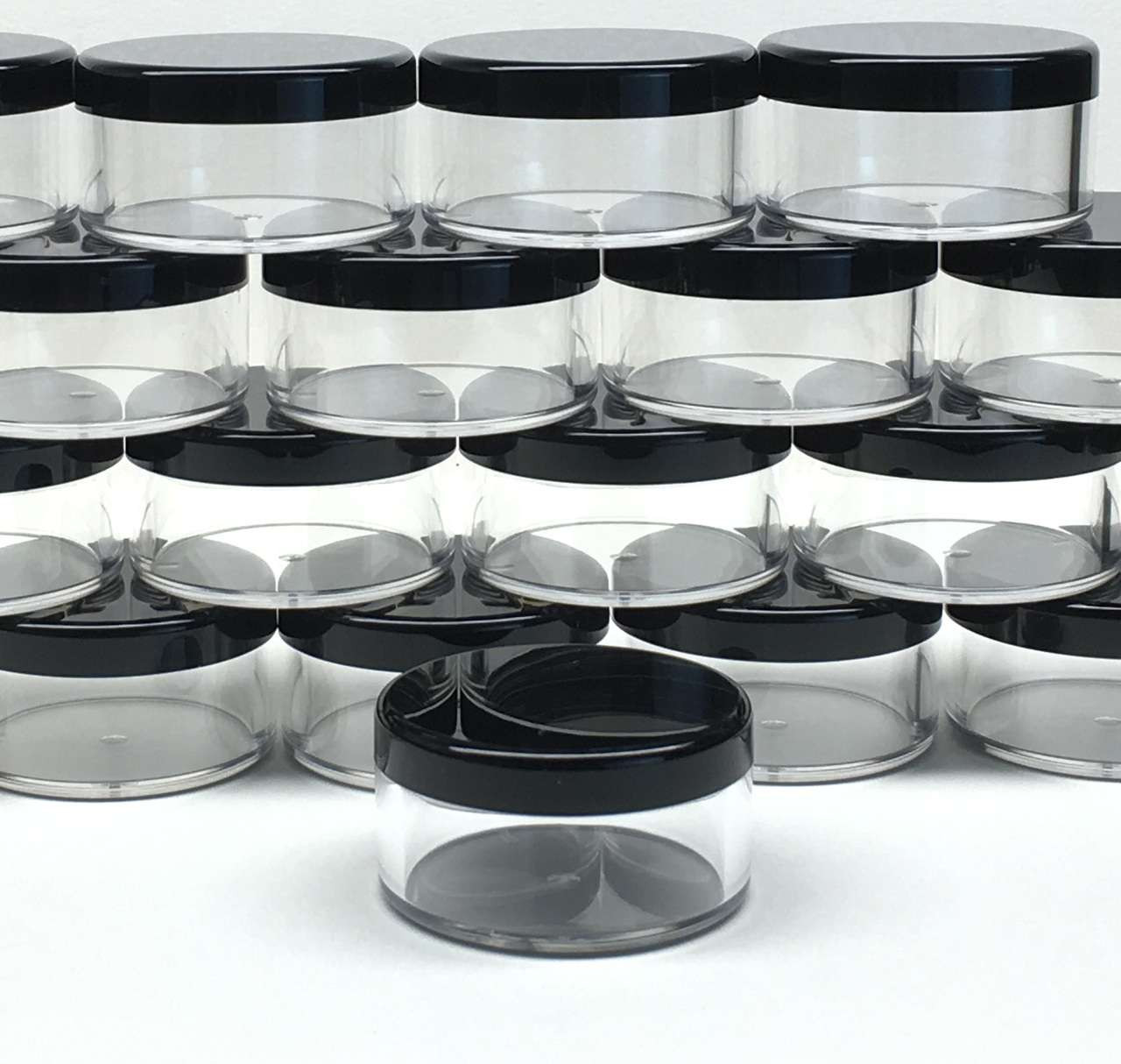 Cosmetic Jars Plastic Beauty Containers - 30 / Clear Lid) Beauty Makeup Supply