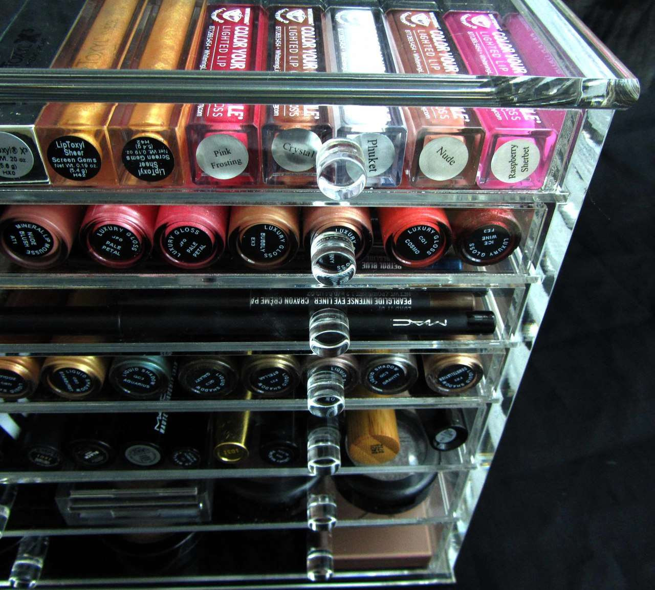 Acrylic Cosmetic & Jewelry Organizer Luxury 7-Drawer Table Top