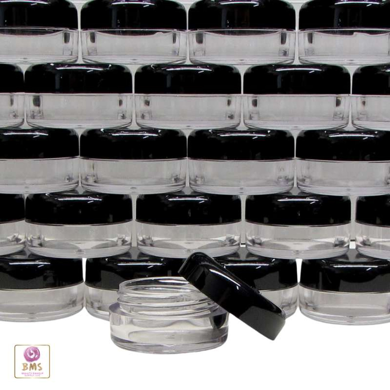 5ml Amber Glass Jars with Lids and 6 Spatulas for Beauty Product Samples,  Lip Balm, Lotion, Essential Oils, Face Creams (1.4 x 1 In, 24 Pack)