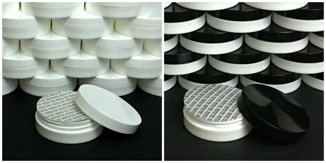 Cosmetic Containers Low Profile Wide Mouth Jars 1 oz. (White