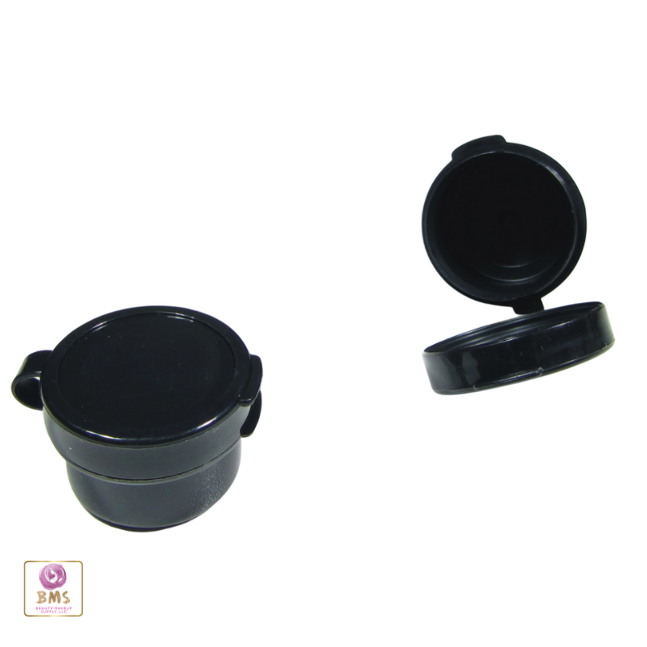 Cosmetic Hinged Lid Jars Beauty Containers - 10 ml (Natural / White / Black) • 5098 / 5095 / 5099