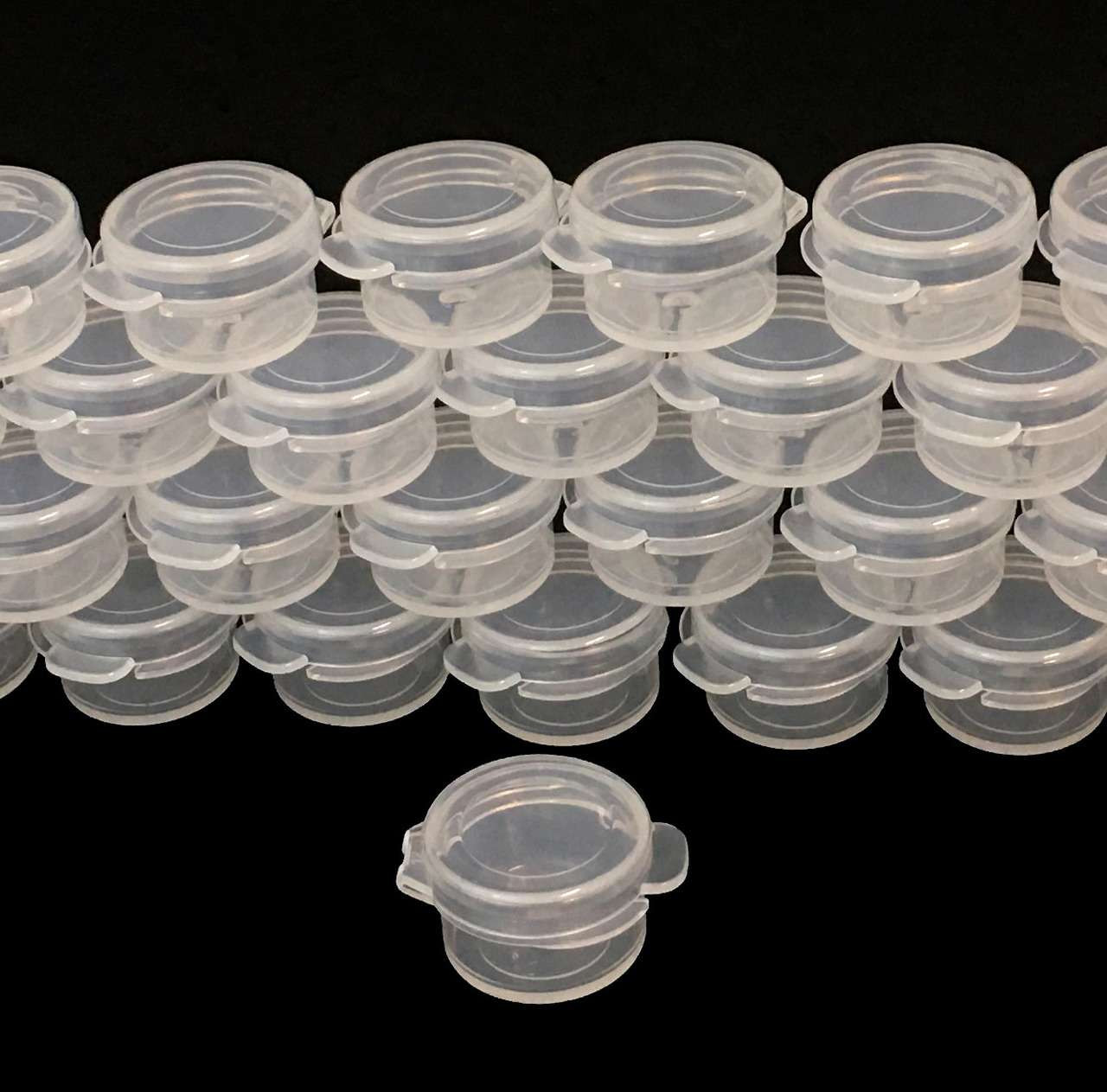 120ml (4oz) 3-Seal Touch-Top Container Jars with Attached Lids