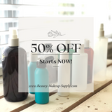 50% Off Sale On Plastic Bottles at www.Beauty-Makep-Supply.com