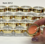 Luxury Cosmetic Round Jars with Gold Trim Caps - New Product at Beauty Makeup Supply