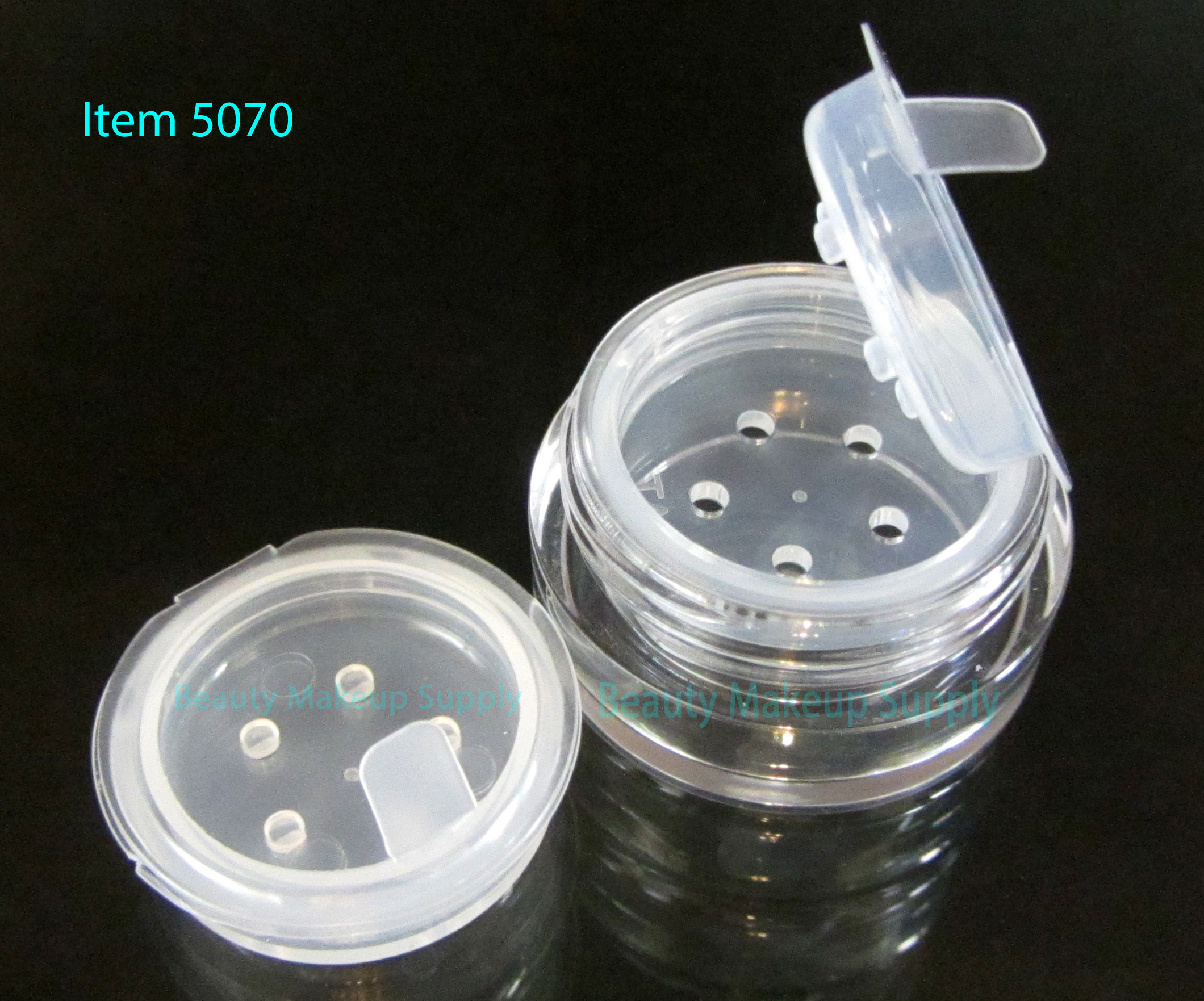 Cosmetic Jar Sifters Flip Top Lift Up Style New Product at Beauty