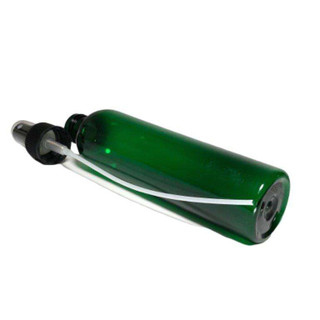 Plastic PET Refillable Spray Bottles with Pump & Overcap - 8 oz (Green) • 9708