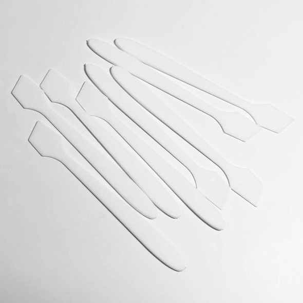 Cosmetic Spatulas Long Handle Slant Tip Mixing Tool (50) • 5056 Beauty Makeup Supply