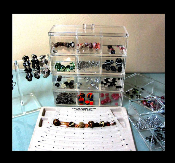 Acrylic Organizers Storage Box with Sliding Lid Closure • 5619 Beauty  Makeup Supply