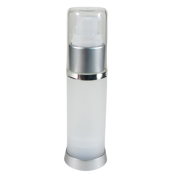 Airless Pump Bottles Lotion Serum Treatment Refillable Packaging - 30 ml / 1 oz. (Frost) • 5018 Beauty Makeup Supply.com