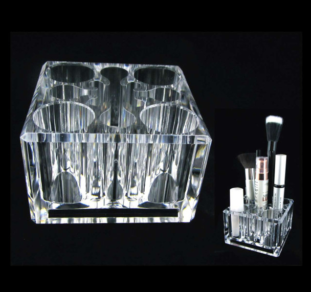 Acrylic Cosmetic Organizer Luxury Square Makeup Holder • 5654 Beauty Makeup Supply