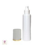 Plastic Bottles PE Lotion Pump Bottles with Over Cap - 200ml (White) Beauty Makeup Supply