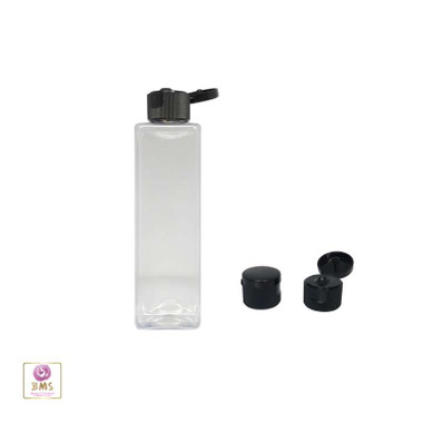 200 ml PET Clear Plastic Flask Bottle with Tamper Evident Cap