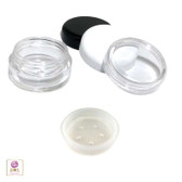 Cosmetic Sifter Jars Empty Plastic Beauty Containers - 5 Gram (Clear / White / Black Lids) Beauty Makeup Supply