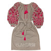 Embroidered Boho style woolen dress "Winter Magic"