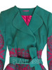 Turquoise coat with embroidery "Heather Dreams"