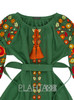 Green embroidered blouse "Bukovyna Flowers"