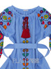 Blue embroidered blouse "Bukovyna Flowers"
