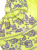 Embroidered Boho style lemon dress "Sparkling Roses"