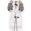 Long white embroidered dress “Bukovyna Flowers”