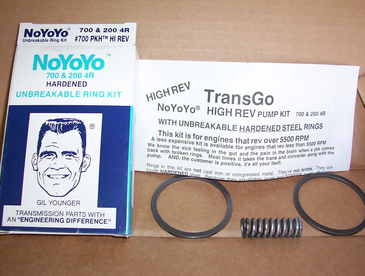 NoYoYo hardened steel pump rings and priming springs.