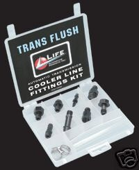 Life Automotive Trans Flush Cooler Line Fittings Kit 2001FK 8 Fitting