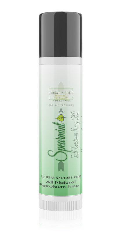Lebeau and Joe's Spearmint lip balm 10mg CBD Lebeau and Joe's Spearmint lip balm 10mg CBD